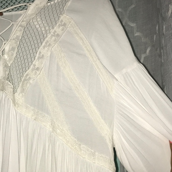 FREE PEOPLE flowy white top - Picture 4 of 8